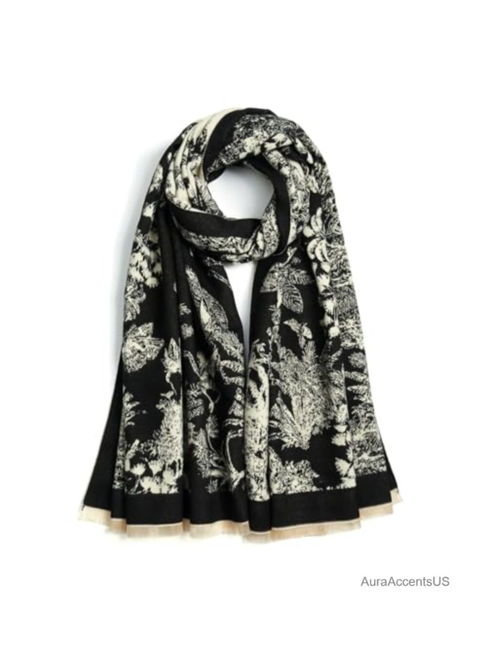 Faux Cashmere Pashmina Shawl Wrap Reversible Winter Scarf Women